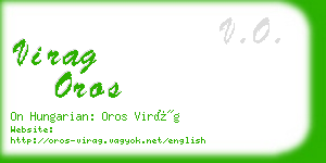 virag oros business card